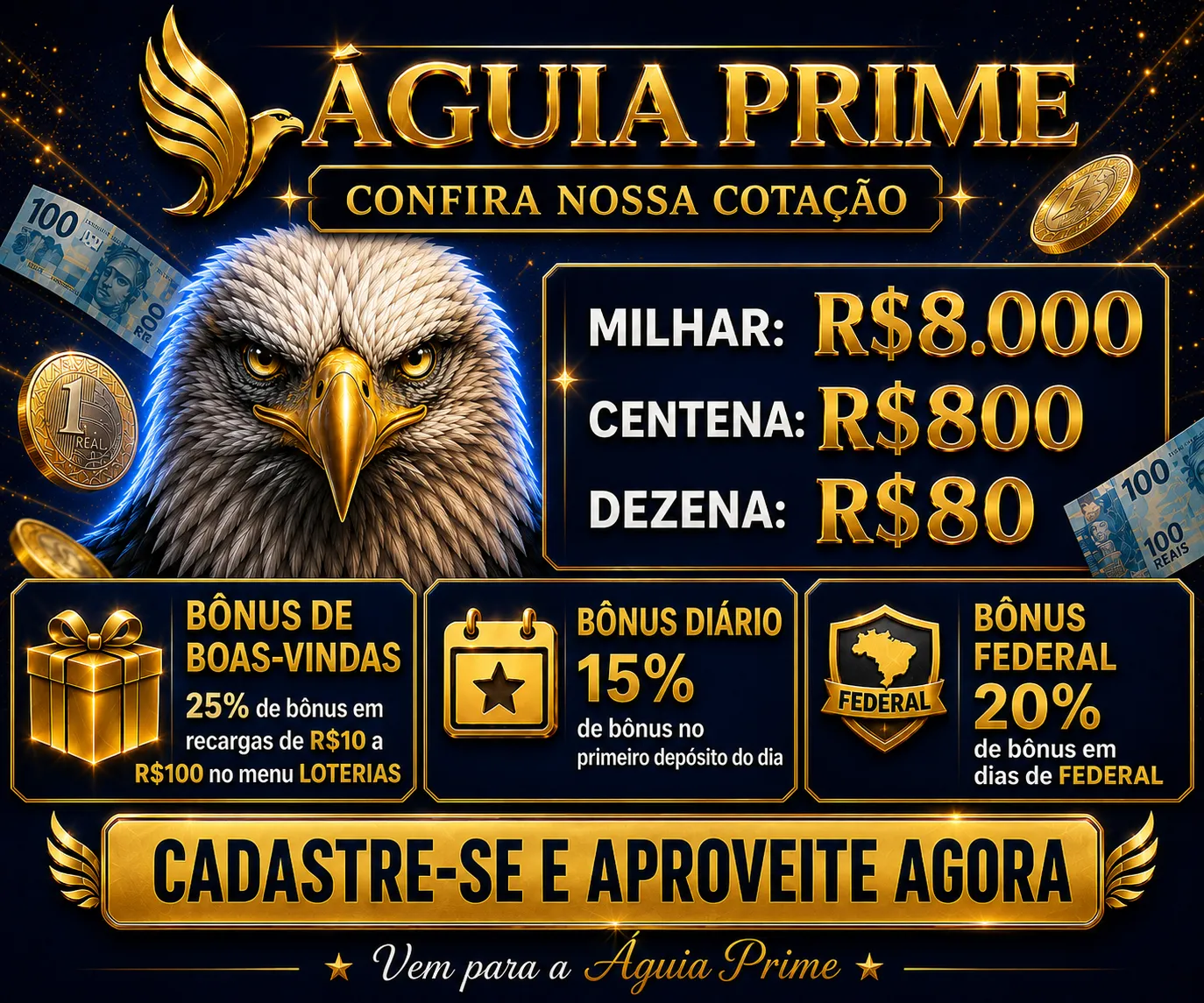 Águia Prime - Cadastre-se agora