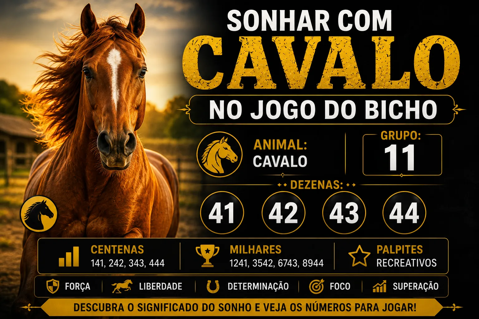 Sonhar com Cavalo no Jogo do Bicho