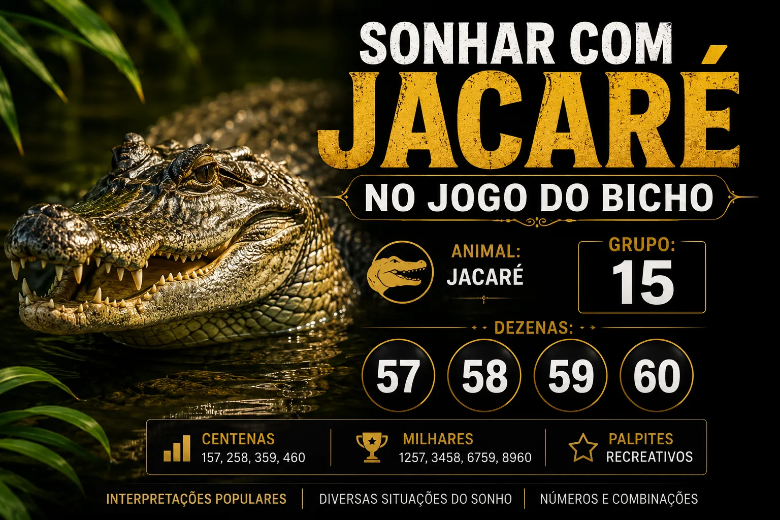 Sonhar com Jacaré no Jogo do Bicho