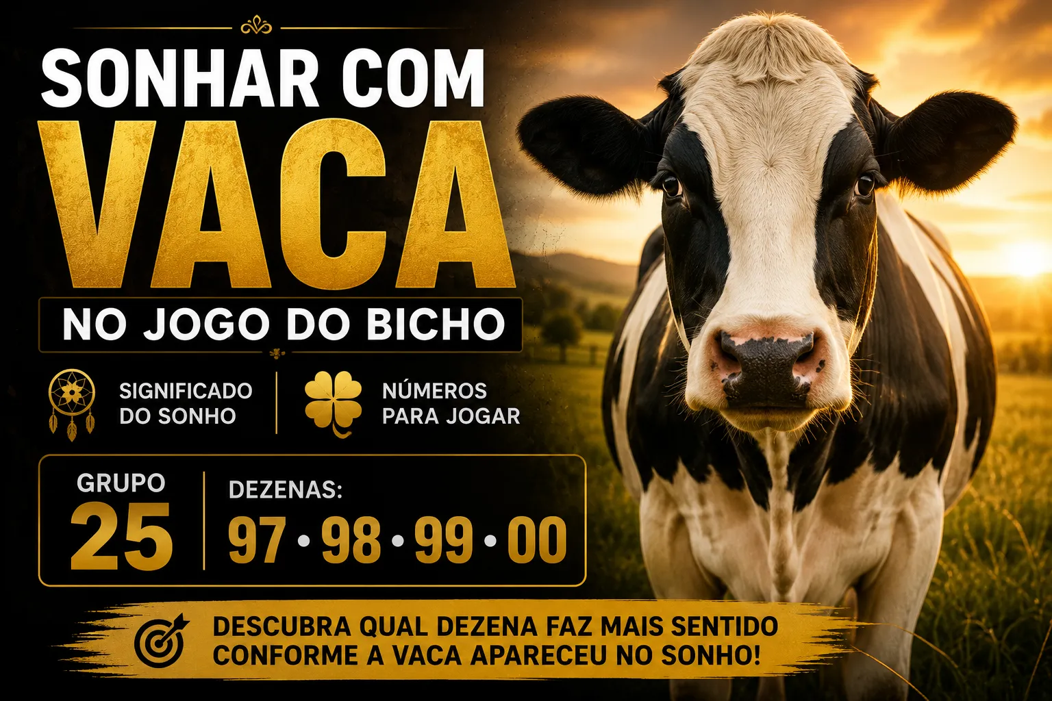 Sonhar com Vaca no Jogo do Bicho