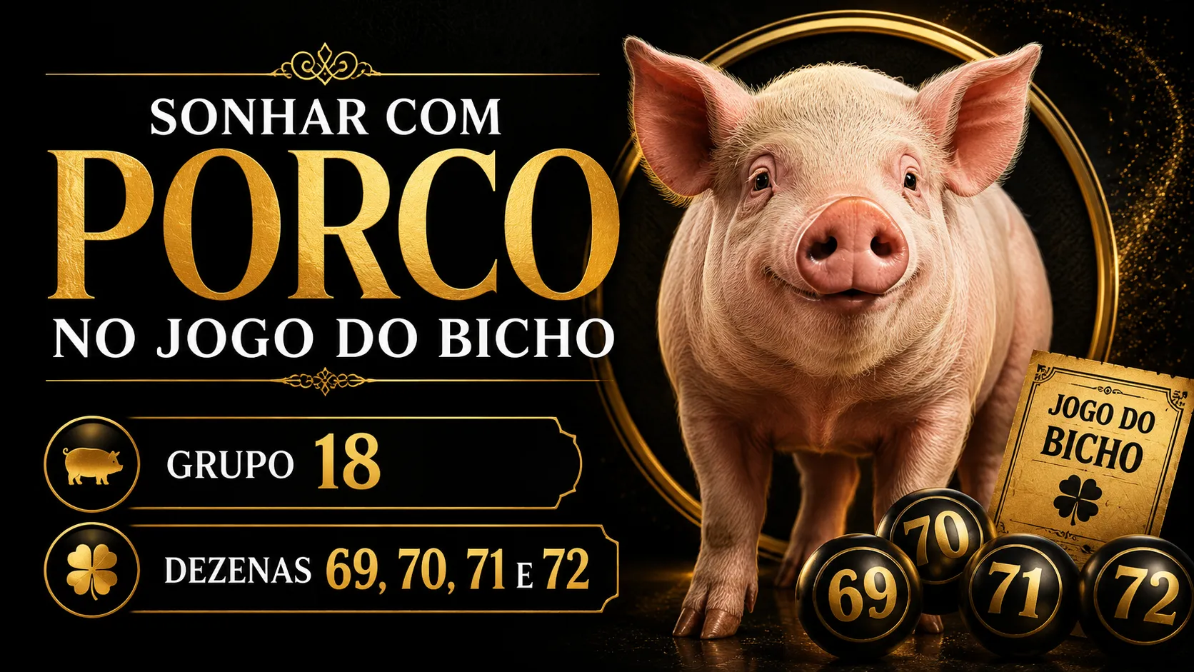 Sonhar com porco no jogo do bicho